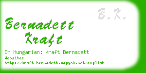 bernadett kraft business card